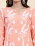 Fizaa Chikankari Short Modal Kurta Set - Peach